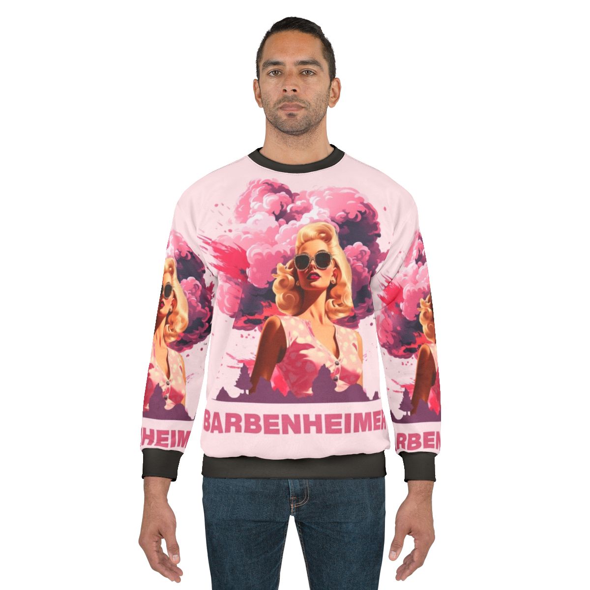 Barbenheimer 2023 Movie Sweatshirt with Barbie and Oppenheimer characters