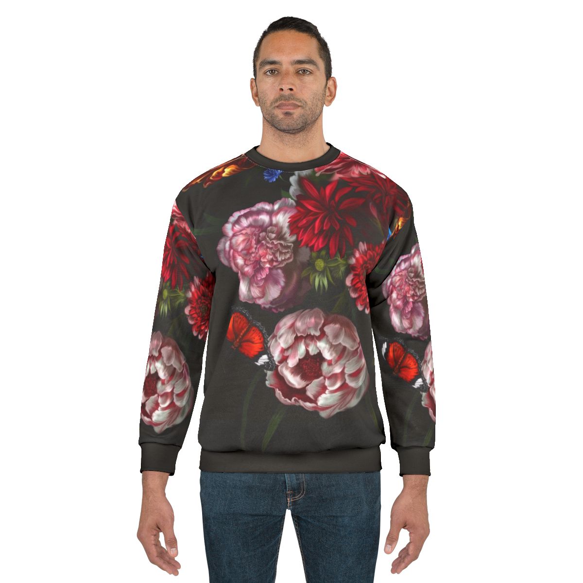 Paradise Corrupt Section B Glitch Floral Sweatshirt
