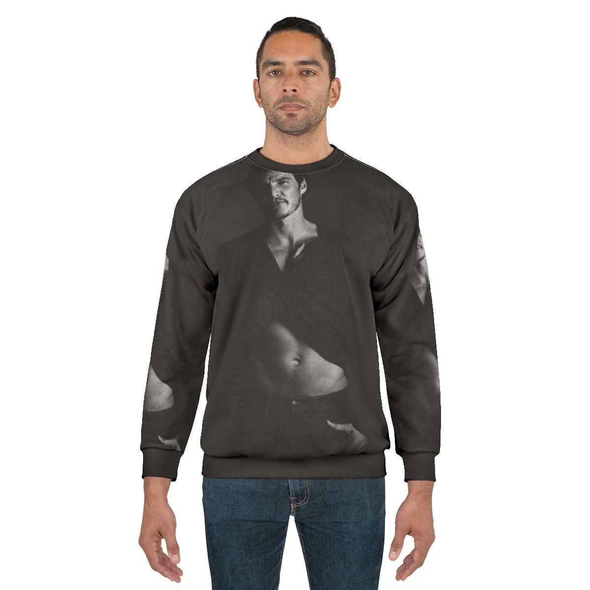 Pedro Pascal Black and White Sweatshirt