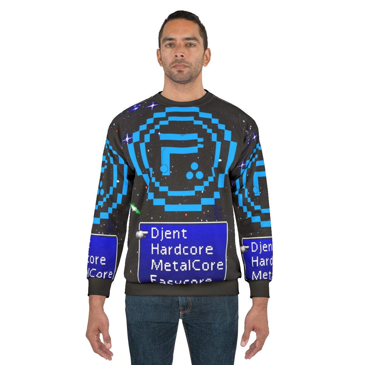 Periphery 8-Bit Blue Select Difficulty Sweatshirt