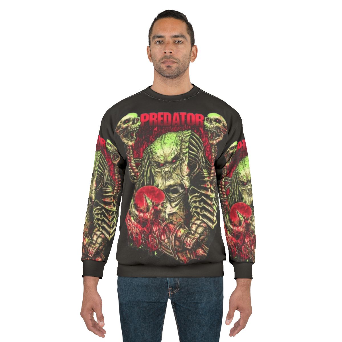 Predator art classic horror movie themed sweatshirt