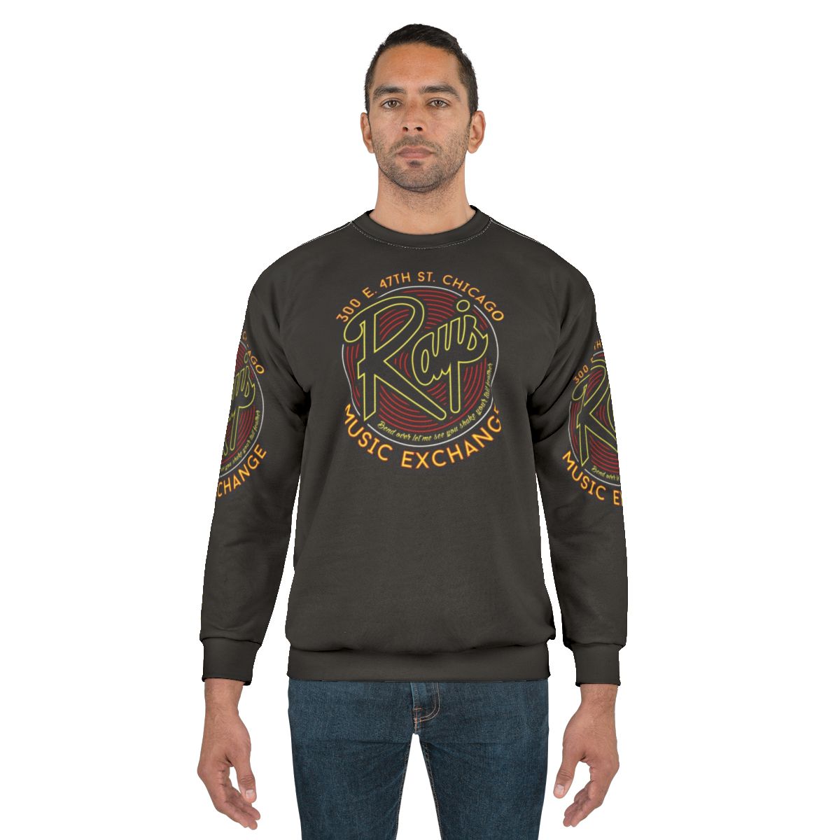 Sweatshirt featuring the iconic "Bend Over Shake" design from the classic 80s movie The Blues Brothers