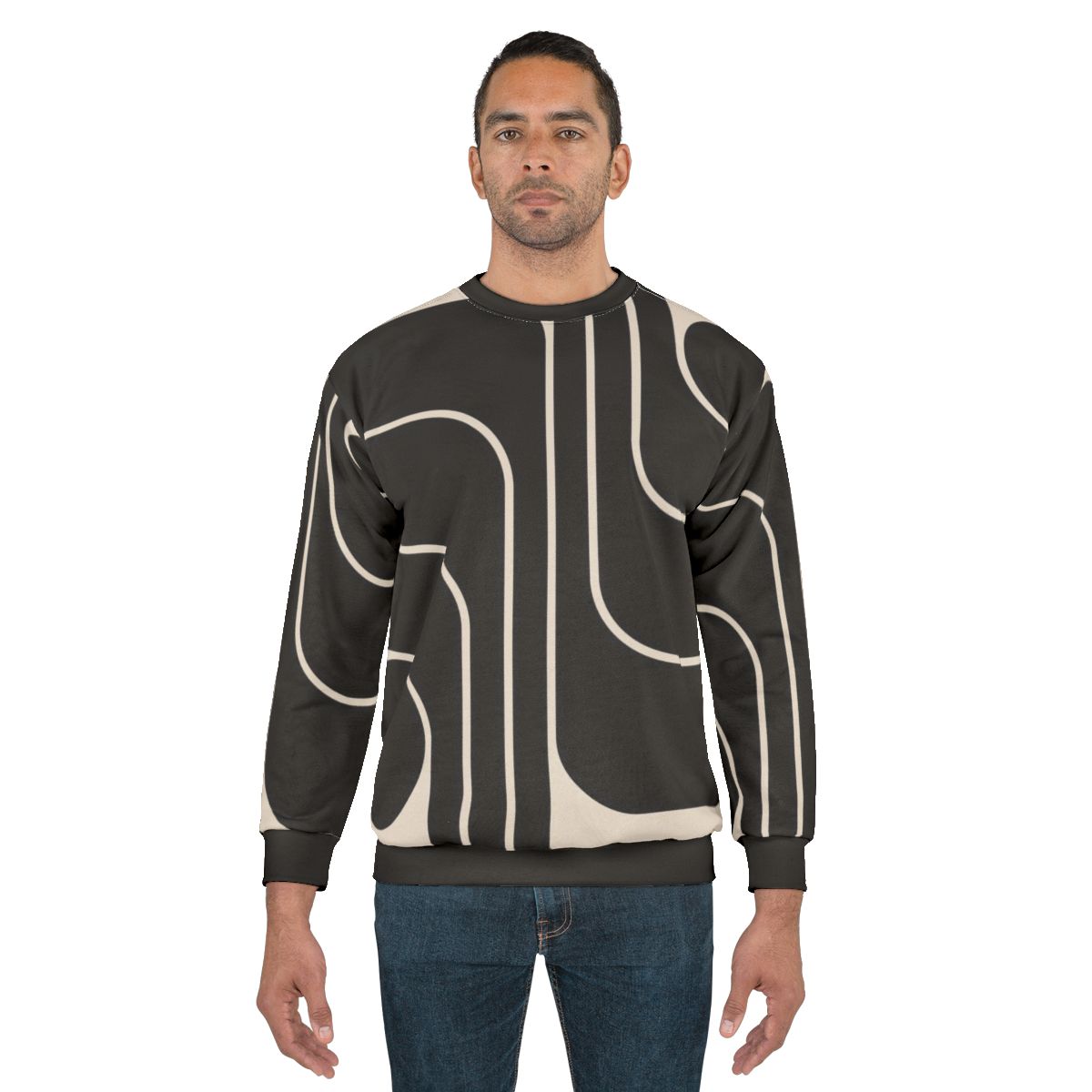 Retro geometric design 653 sweatshirt