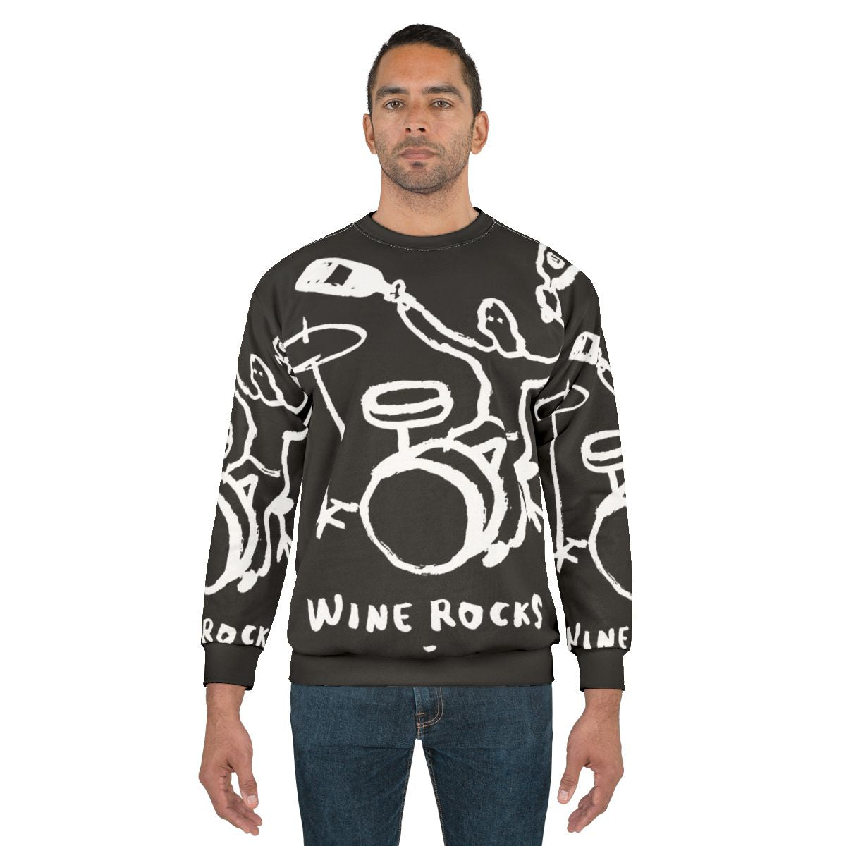 Rocks Wine Sweatshirt - Music Lover's Essential
