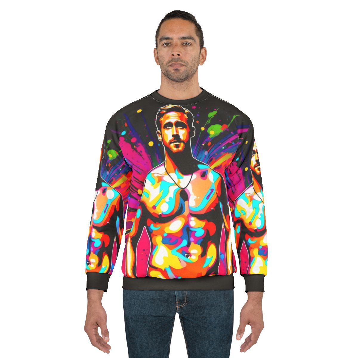 Ryan Gosling in Pop Art Style Sweatshirt