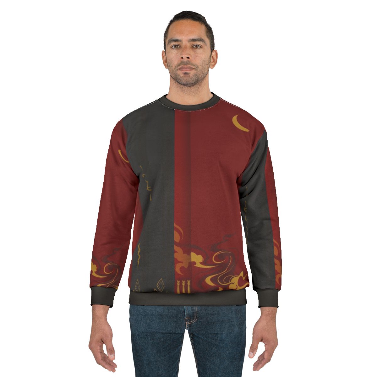 Samurai-inspired fashion sweatshirt with Japanese design elements