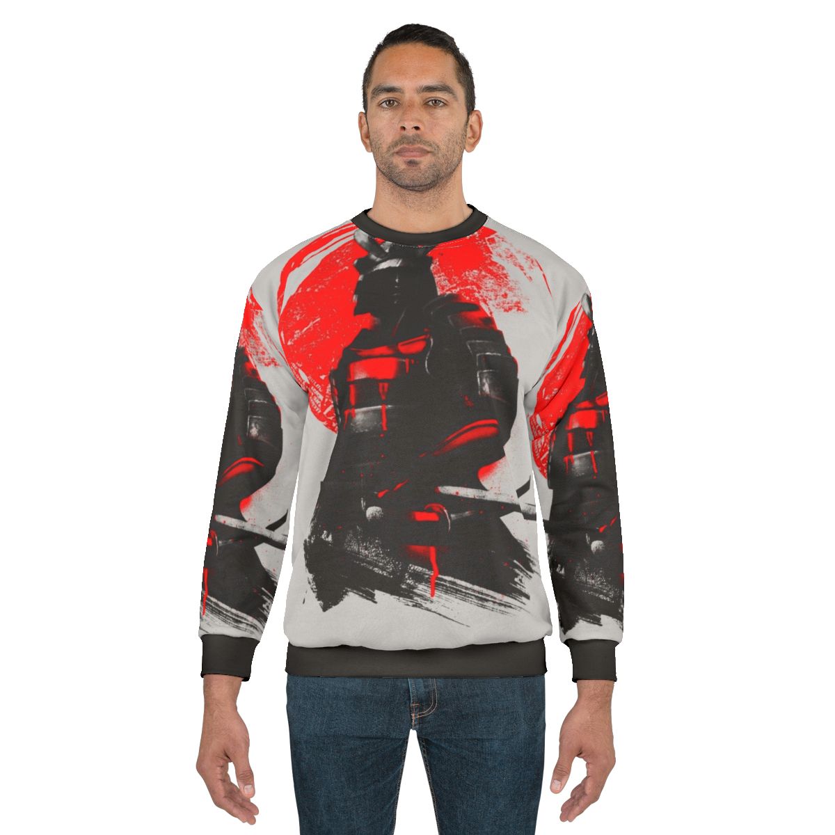 Samurai warrior sweatshirt featuring Japanese art and pop culture design