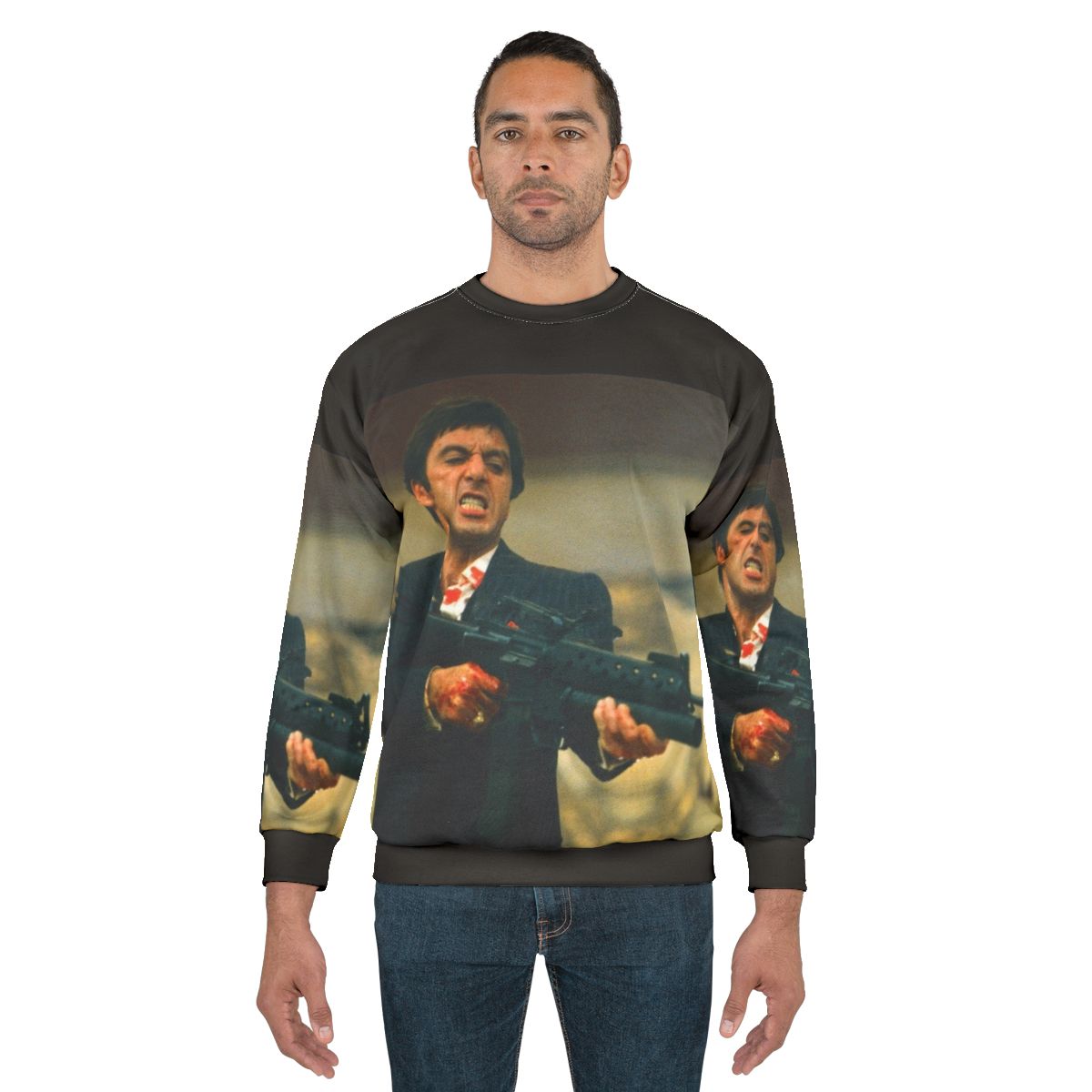 Scarface Movie Sweatshirt featuring Tony Montana character