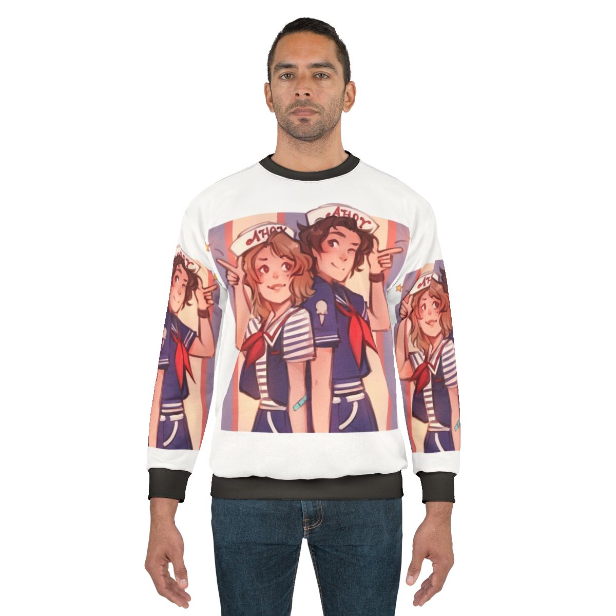 Retro Stranger Things Scoops Ahoy Sweatshirt