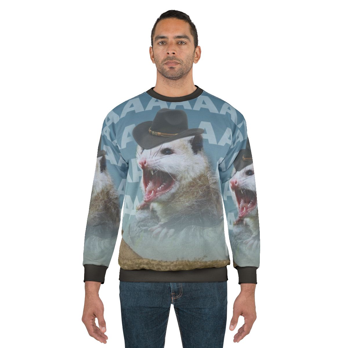 Vintage Screaming Cowboy Possum Sweatshirt