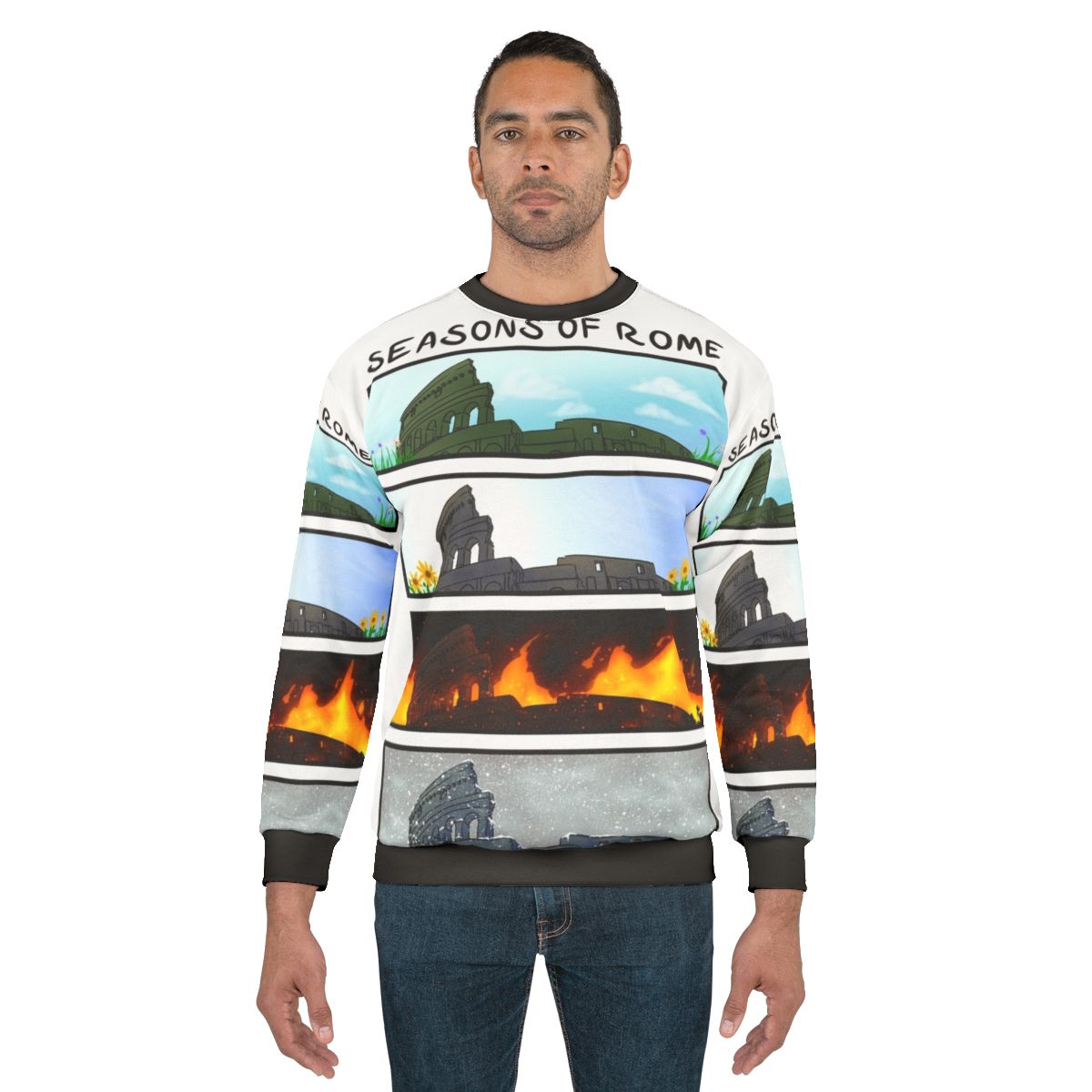 Seasons Of Rome Sweatshirt with Overly Sarcastic Productions Logo