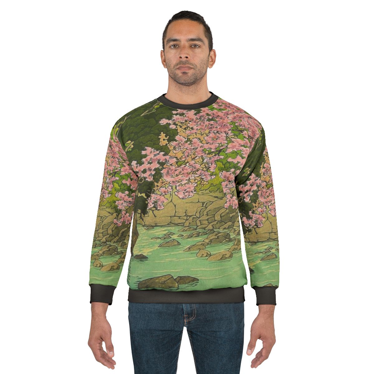 Nature landscape Japanese inspired vintage sweatshirt