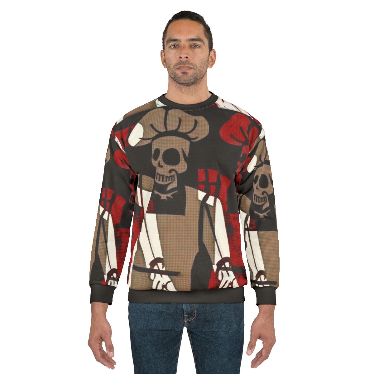 Skeleton Chef Sweatshirt for Cooking Enthusiasts