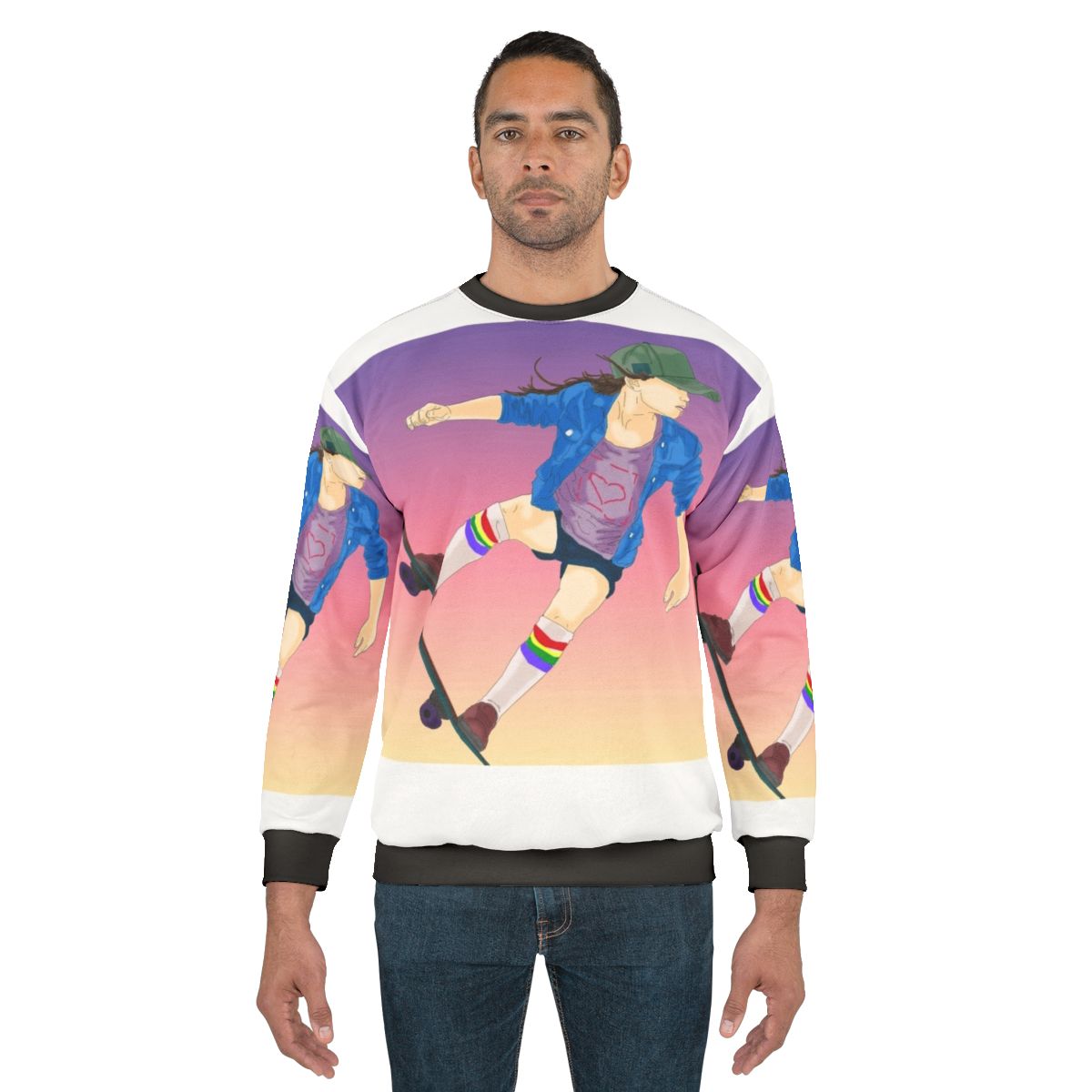 Sky Brown Skater Girl Inspirational Sweatshirt
