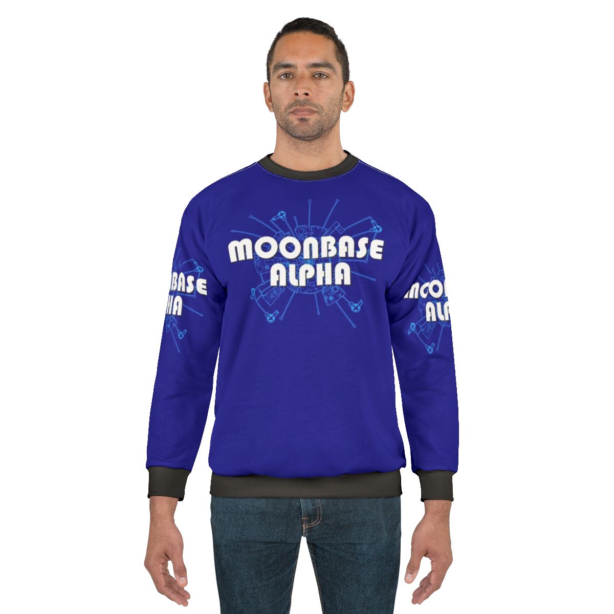 Space 1999 Moonbase Alpha Diagram Retro Sweatshirt