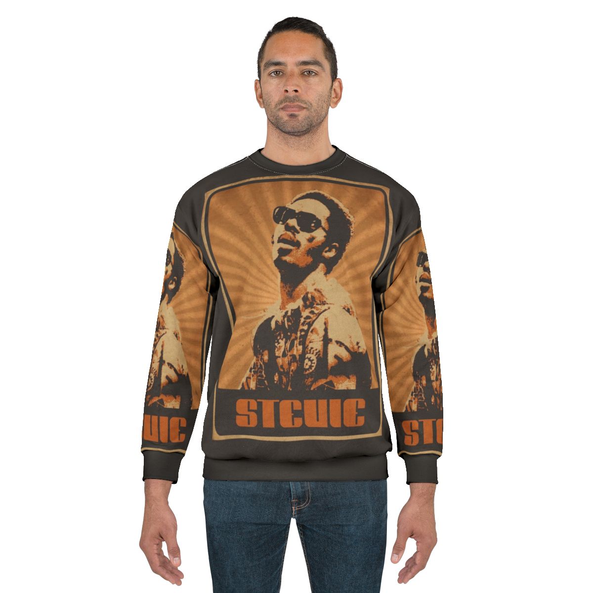 Stevie Wonder inspired soul and funk music sweatshirt