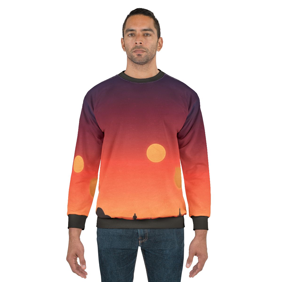 Tatooine Star Wars Sweatshirt with Dual Suns Gradient Design