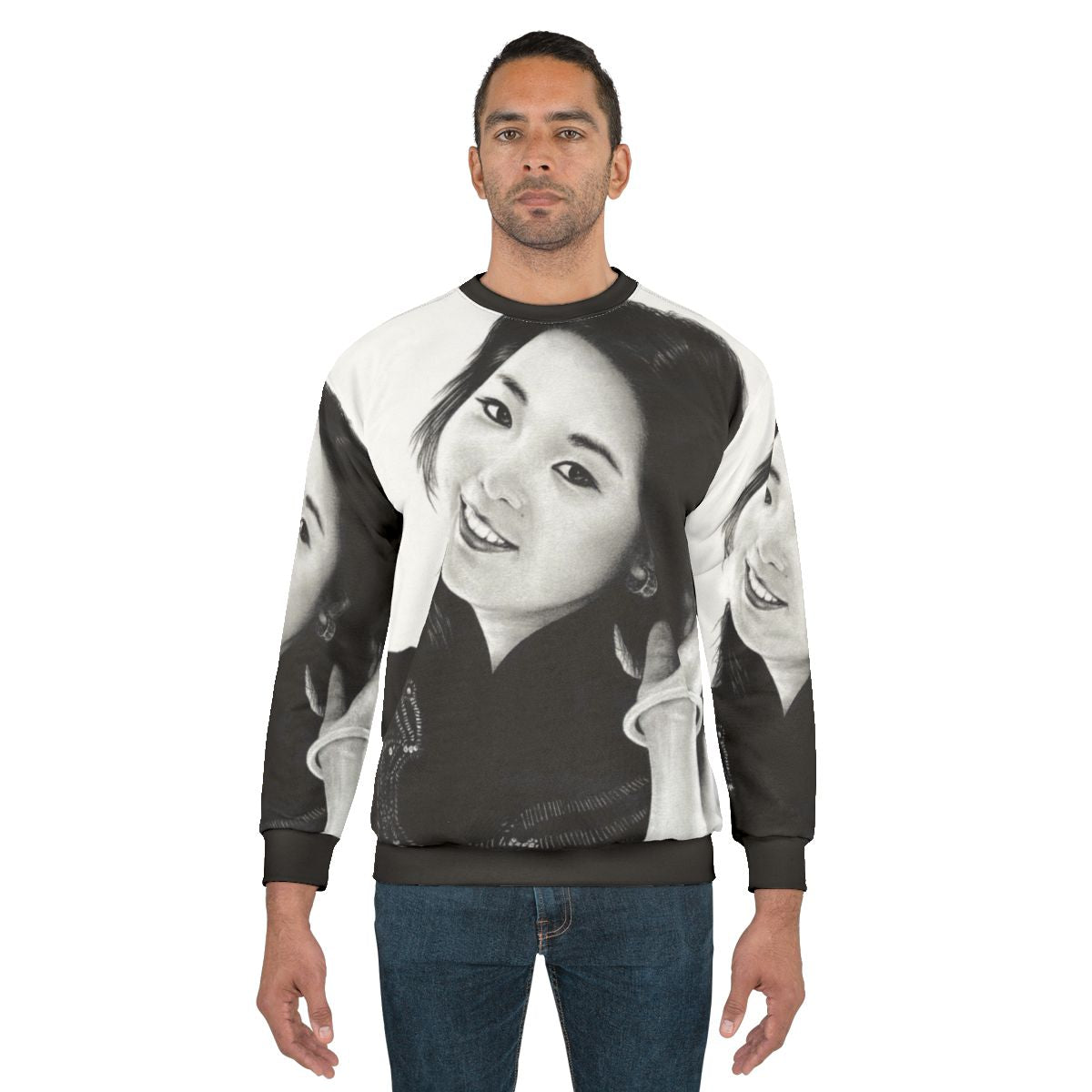 Teresa Teng Chinese Singer Taiwanese Music Icon Portrait Sweatshirt