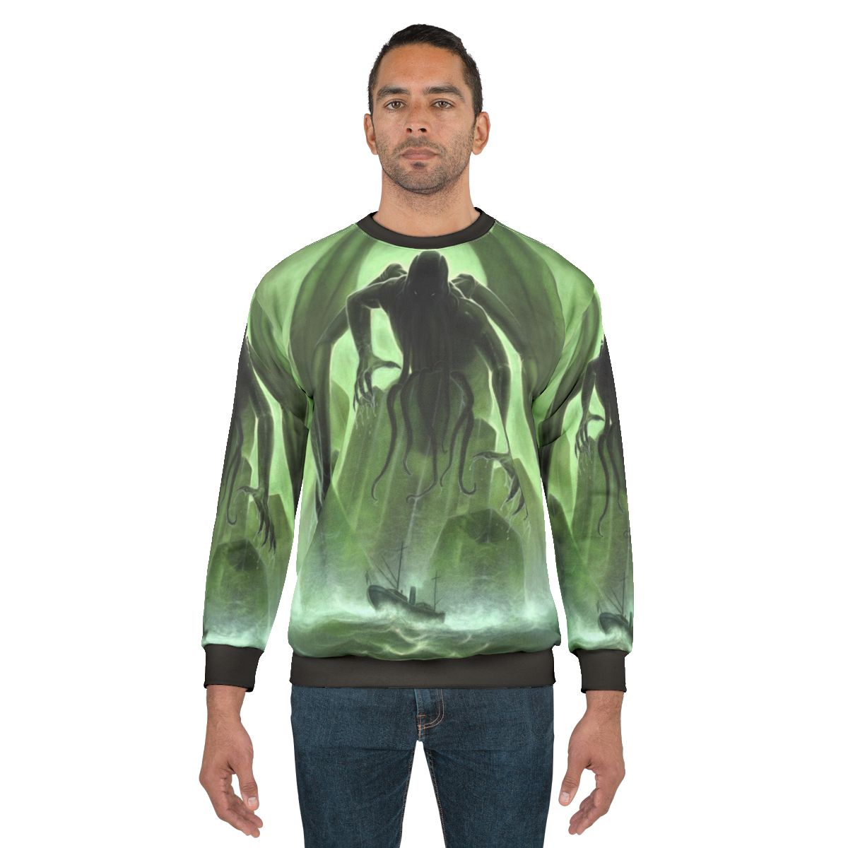 Cthulhu sweatshirt with Lovecraft inspired design