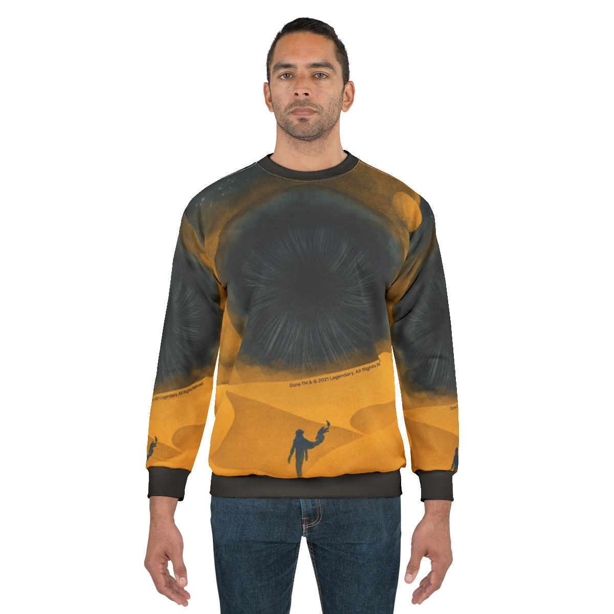 Dune inspired 'The Great Shai Hulud' yellow sand sweatshirt