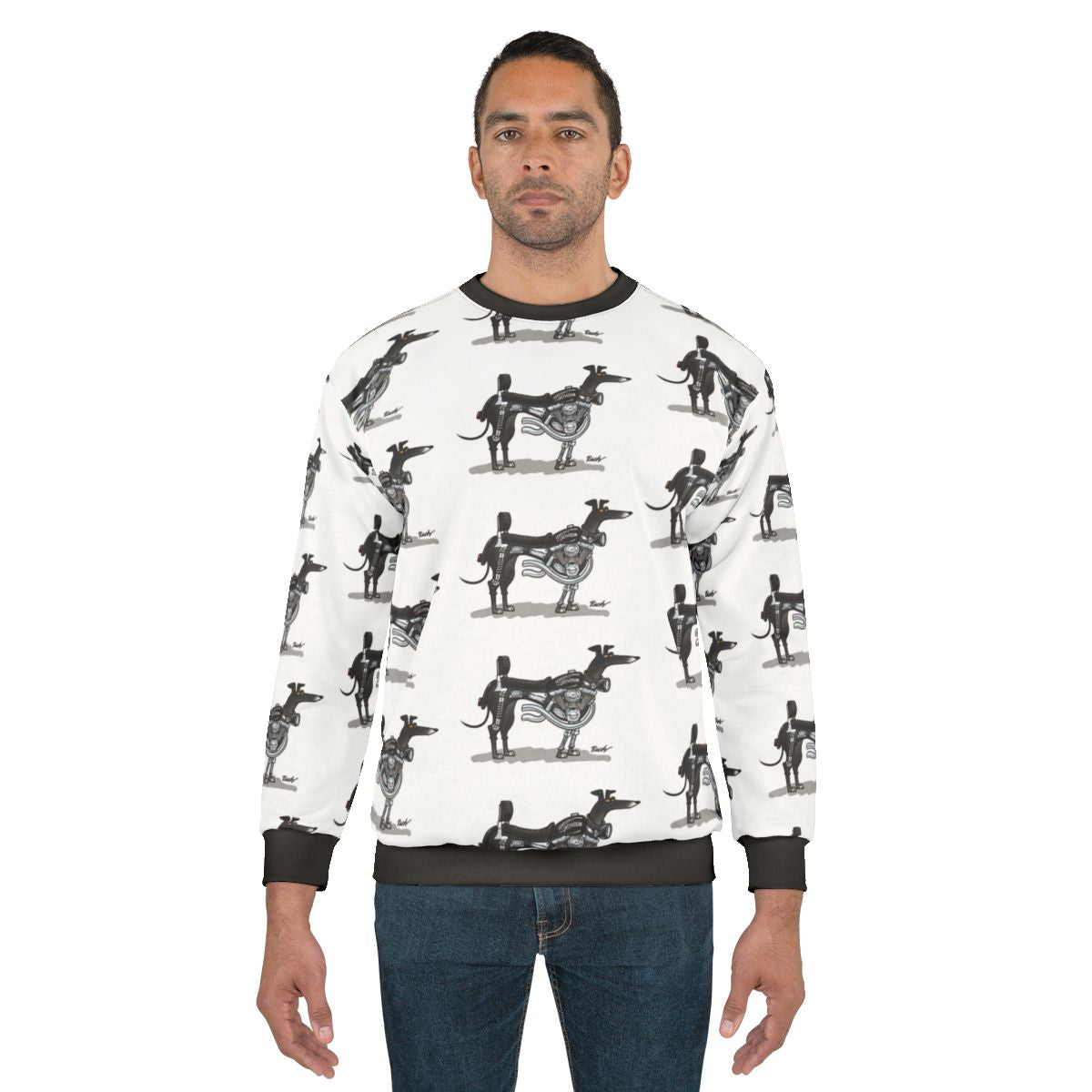 Milwaukee One Sweatshirt featuring a sighthound cartoon design
