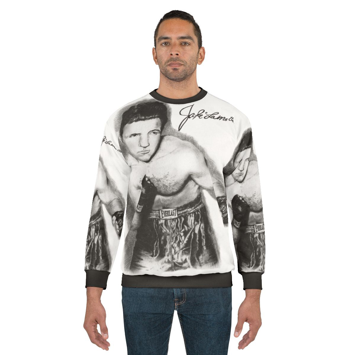 Raging Bull boxer sweatshirt with sketch design