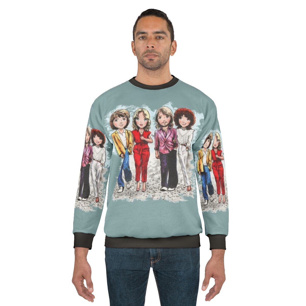 Vintage-style "The Winner" sweatshirt with cartoon design