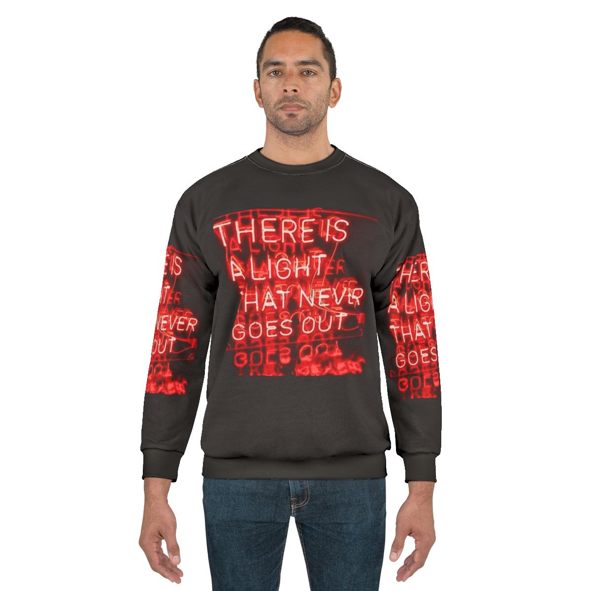 The Smiths "There Is A Light That Never Goes Out" neon lights graphic sweatshirt