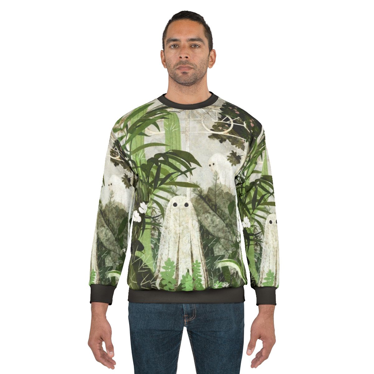 Haunted greenhouse ghost vintage floral sweatshirt