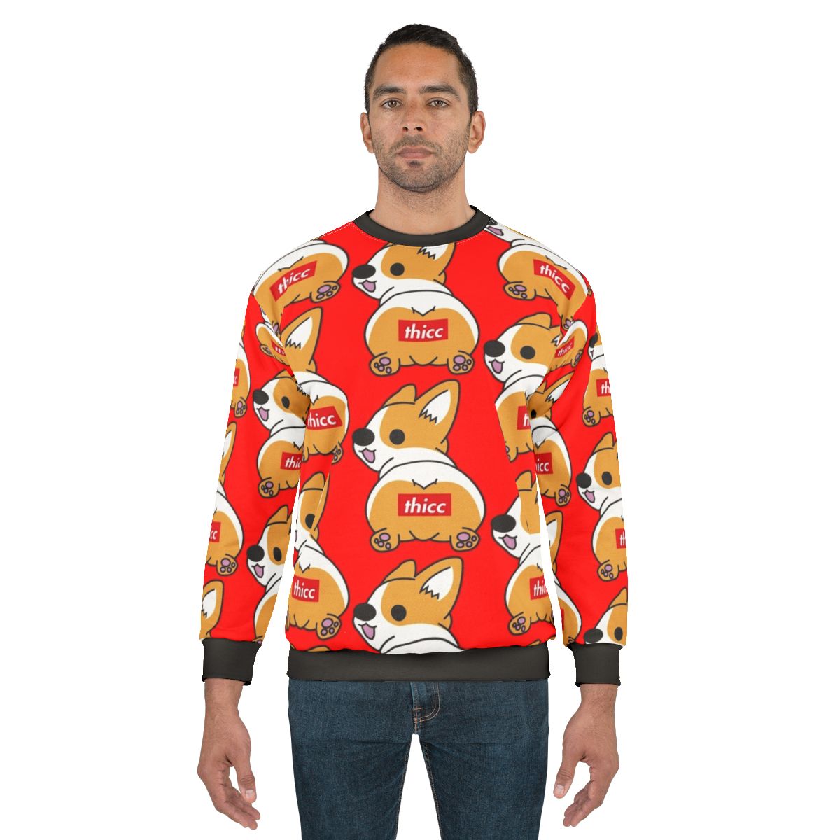 Thicc Corgi Butt Funny Dog Lover Sweatshirt