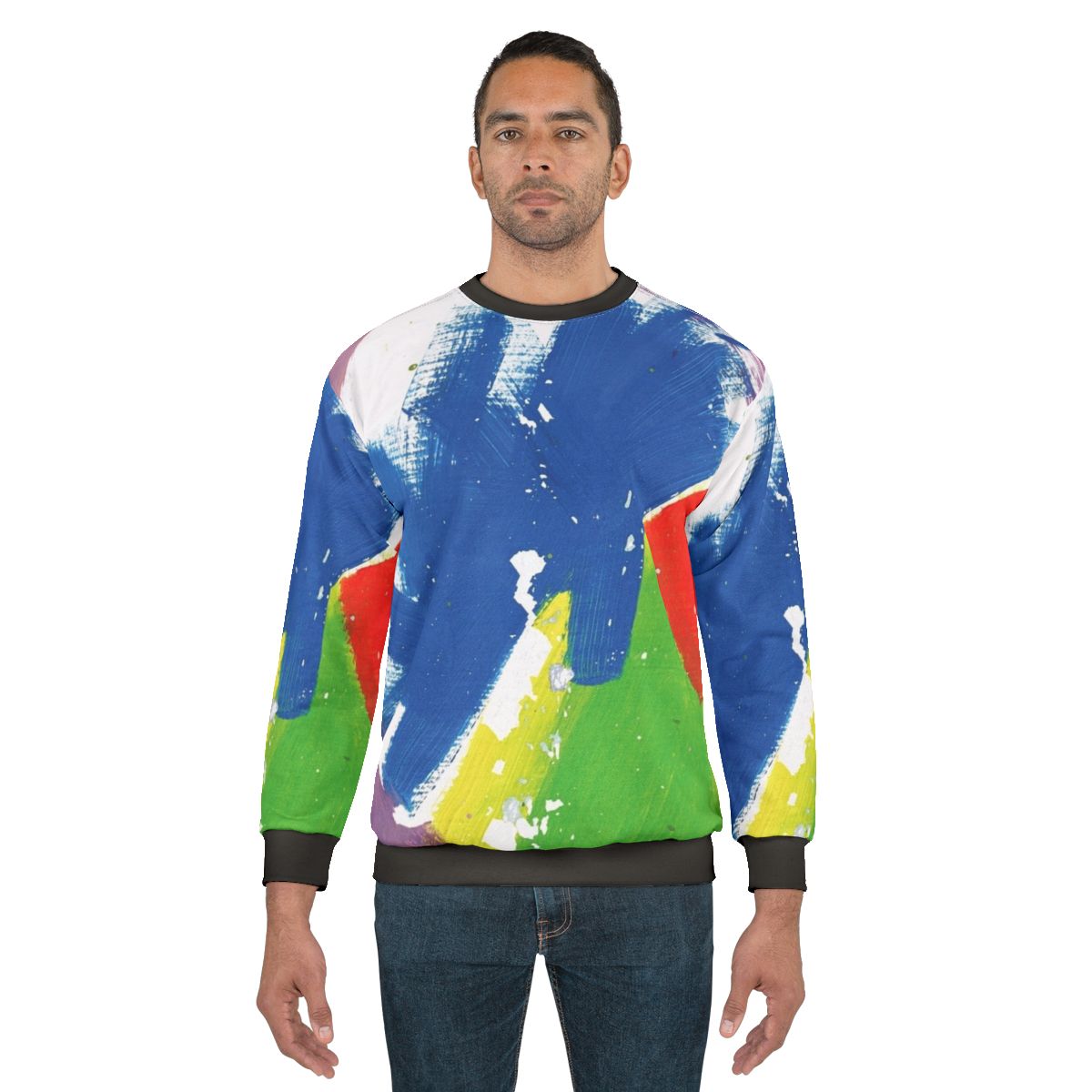 Alt-J Band Sweatshirt with Colorful Psychedelic Album Cover Design