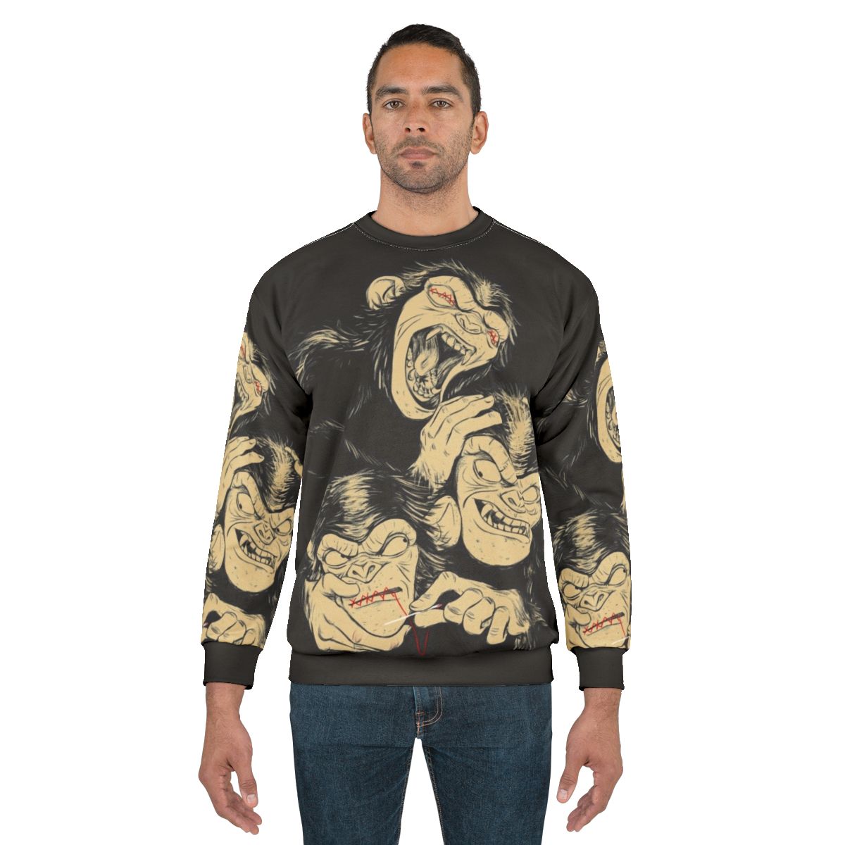 Three Wise Monkeys Mystic Apes Sweatshirt