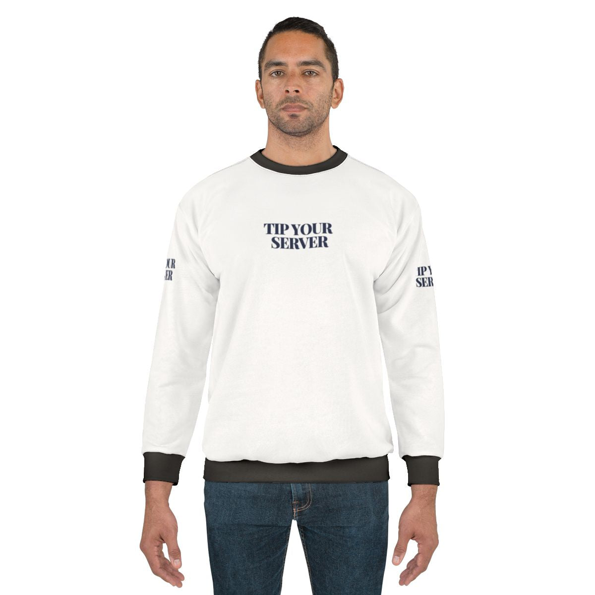 Tip Your Server Sticker Sweatshirt