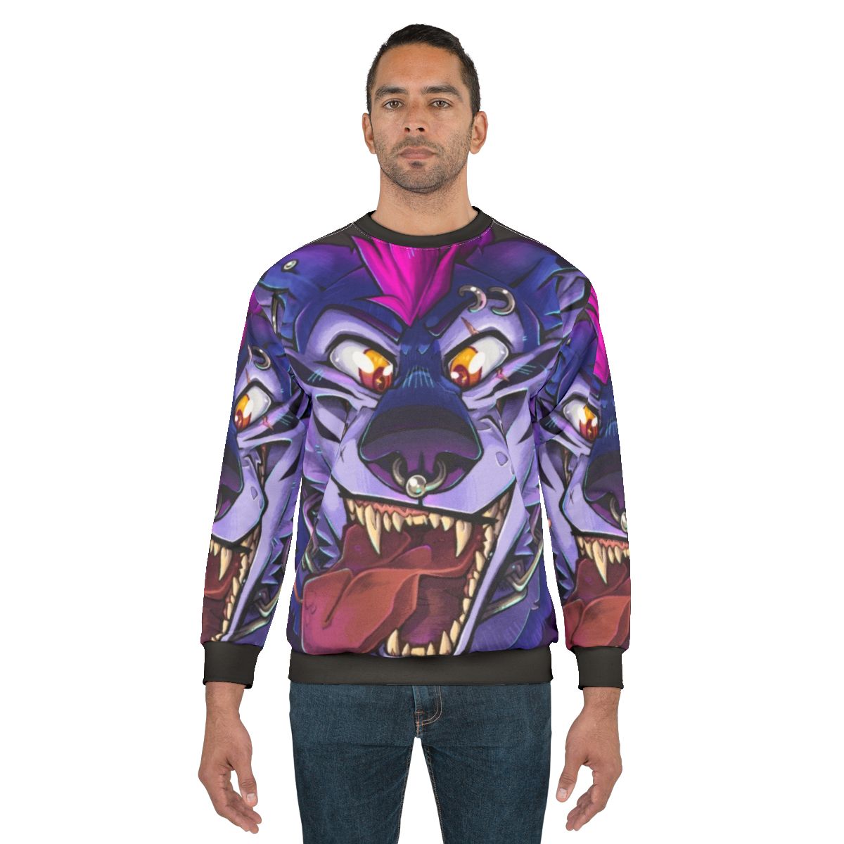 Toothy Ponk furry wolf teeth maw sweatshirt