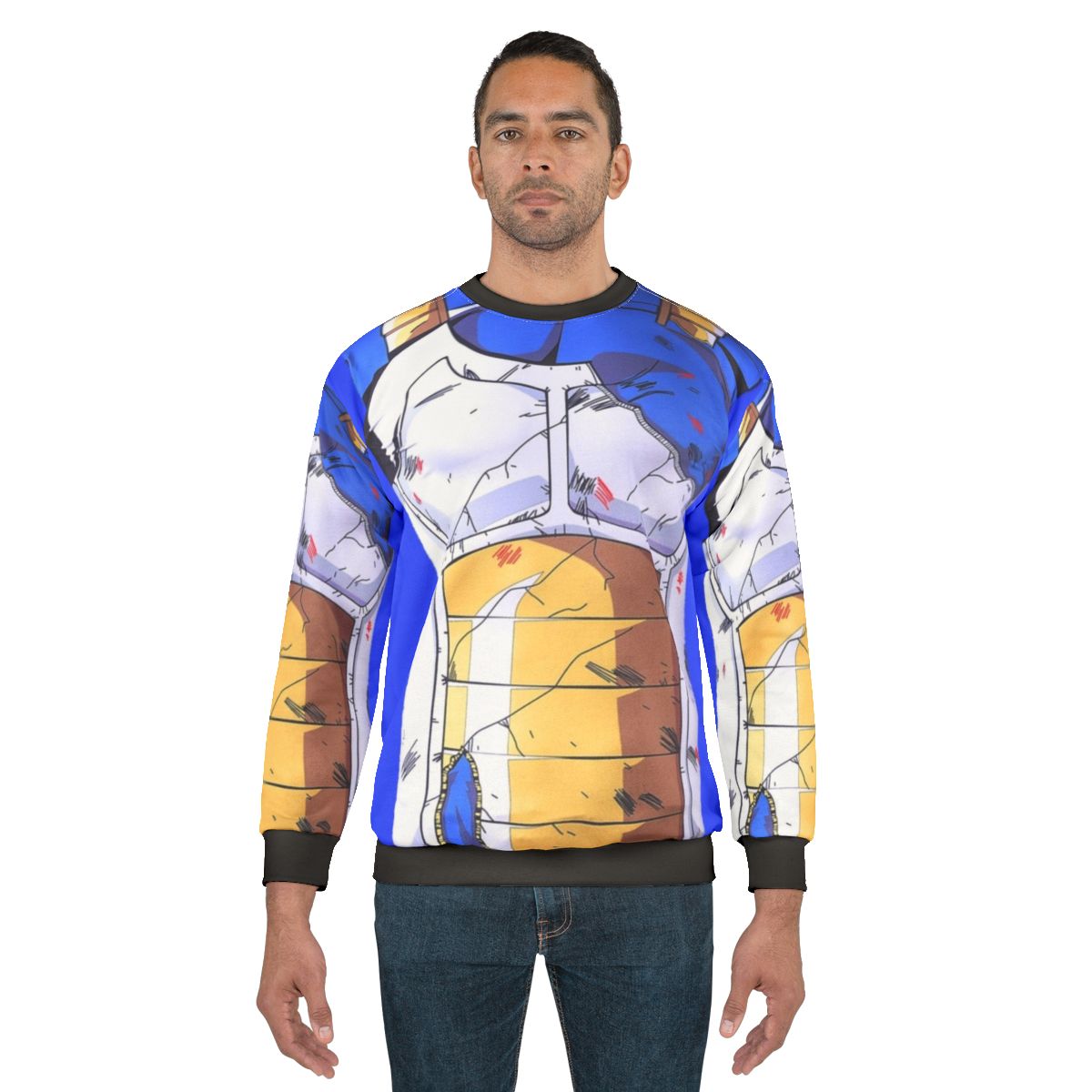 Vegeta's Saiyan Armor Sweatshirt - DBZ Anime Manga Otaku Fashion