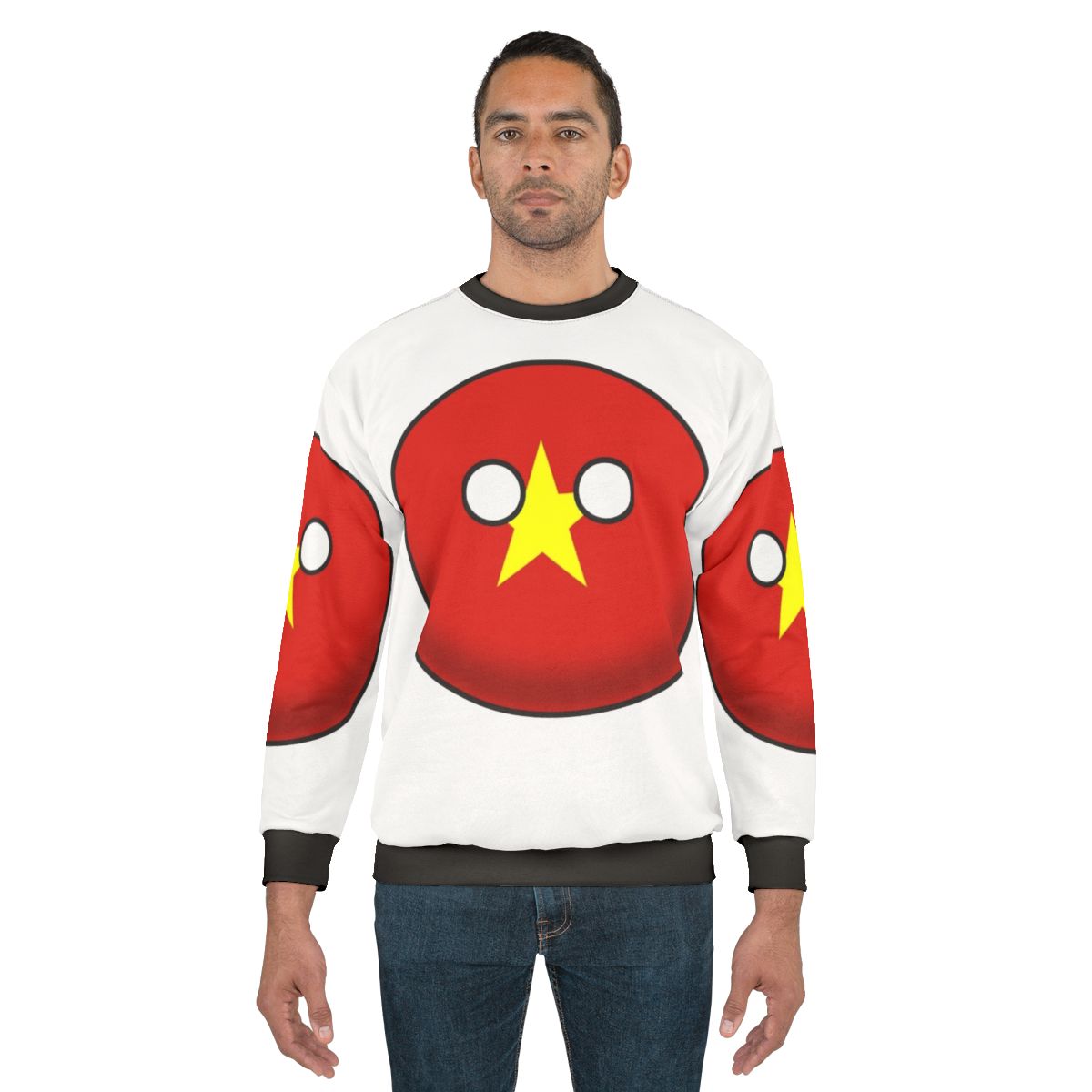 Vietnam Countryball Design Sweatshirt