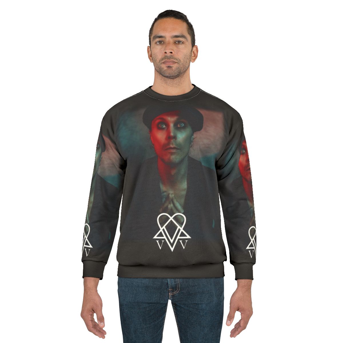 Ville Valo Neon Noir HIM Band Sweatshirt