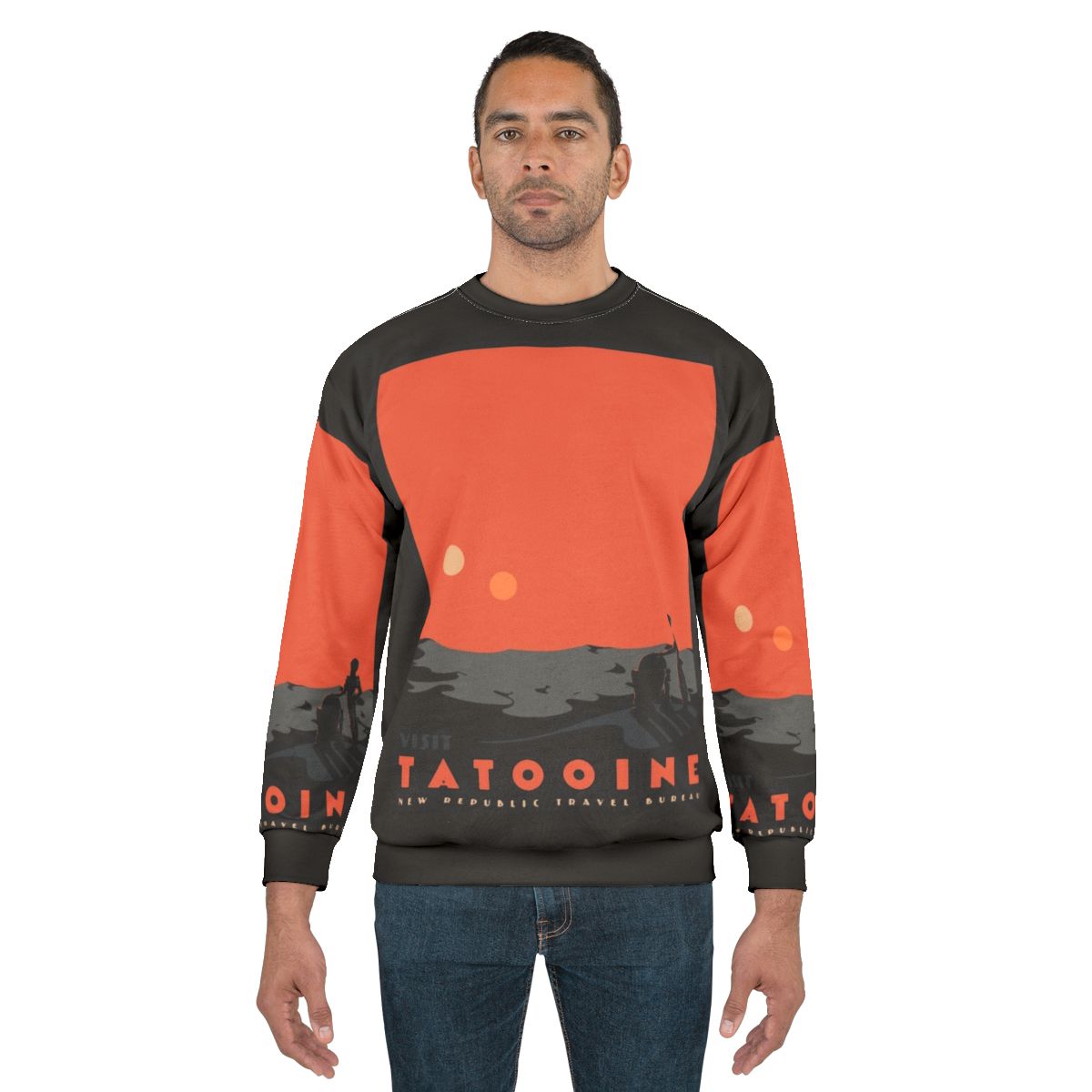Tatooine Sweatshirt featuring vintage sci-fi travel design