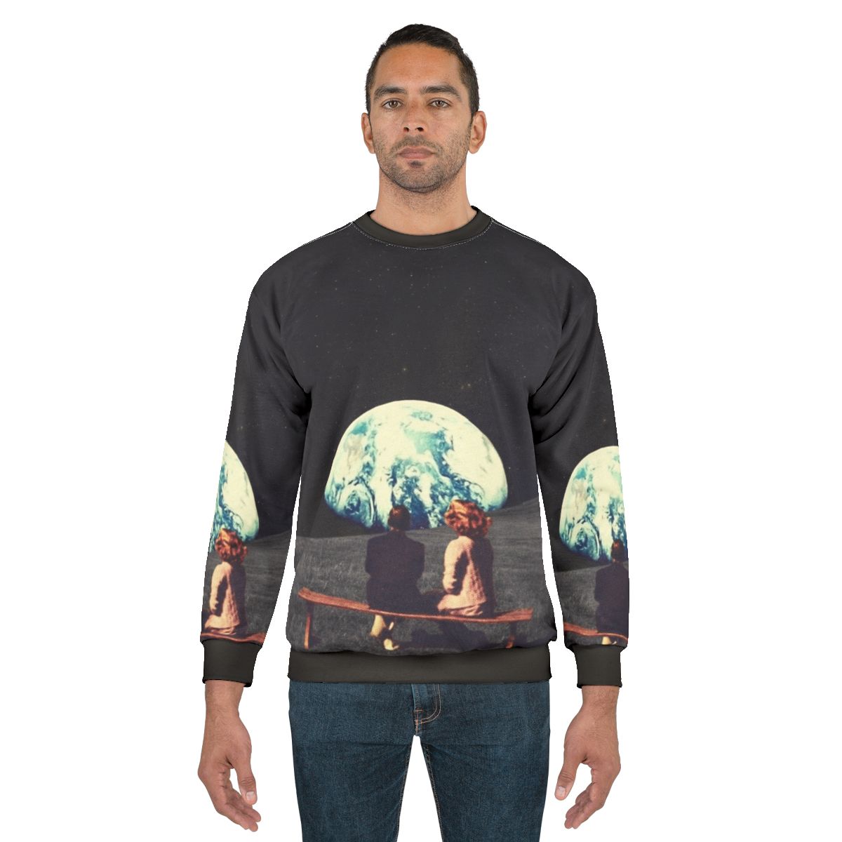 Vintage 'We Used To Live There' surreal couple sweatshirt