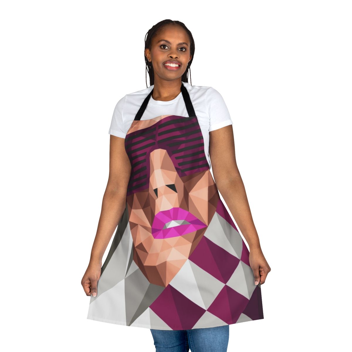 Colorful abstract geometric pattern apron