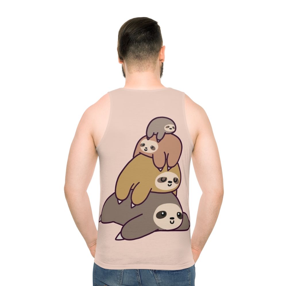Adorable chibi sloth stack unisex tank top