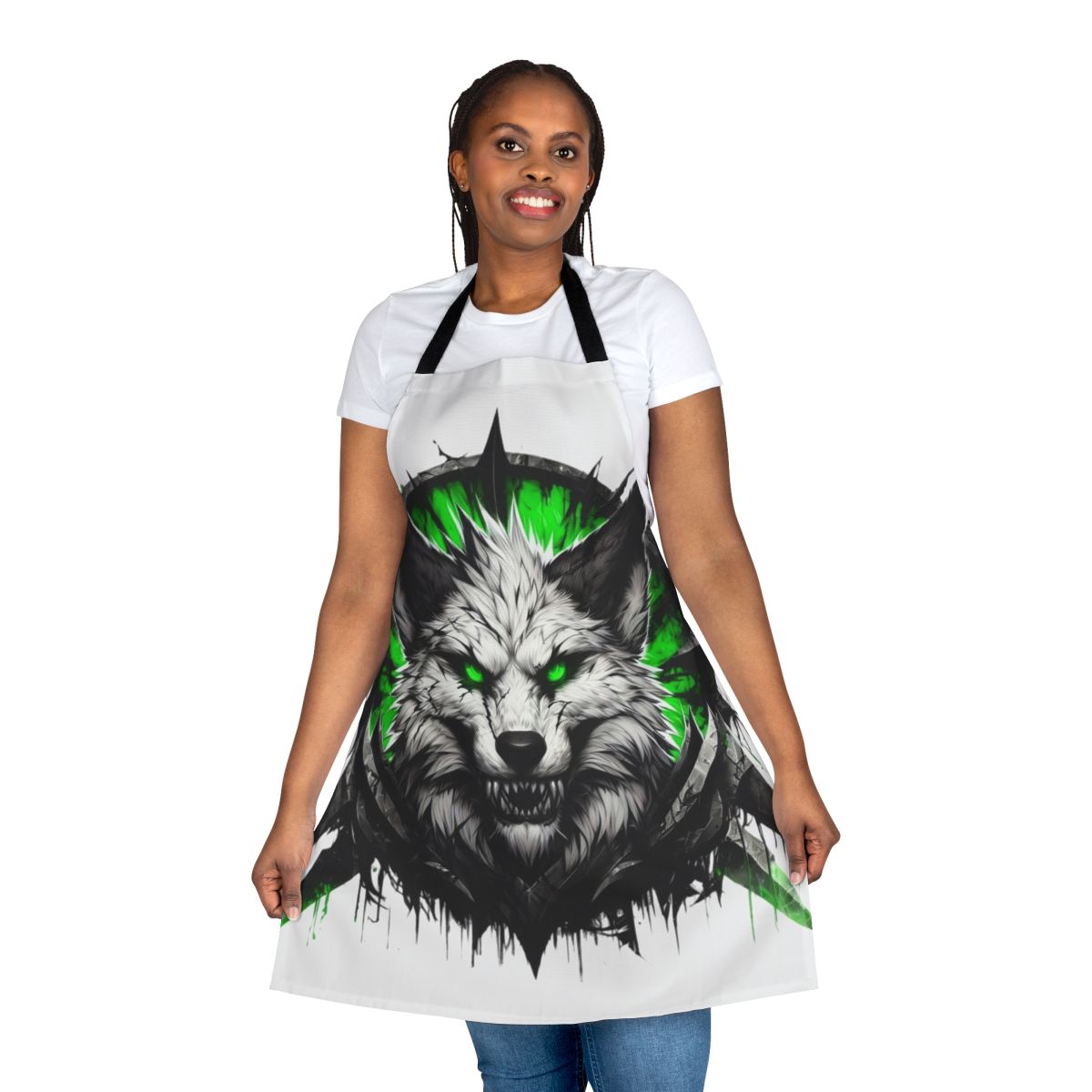 Soft and fluffy animal-themed apron with kawaii design