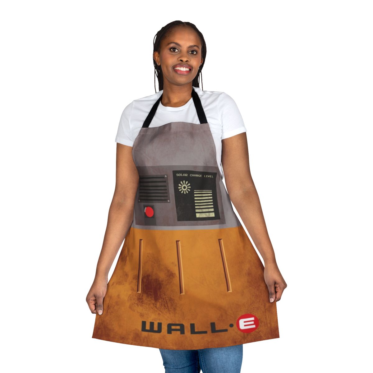 Stylish apron featuring the beloved robot character Wall-E from the Pixar film