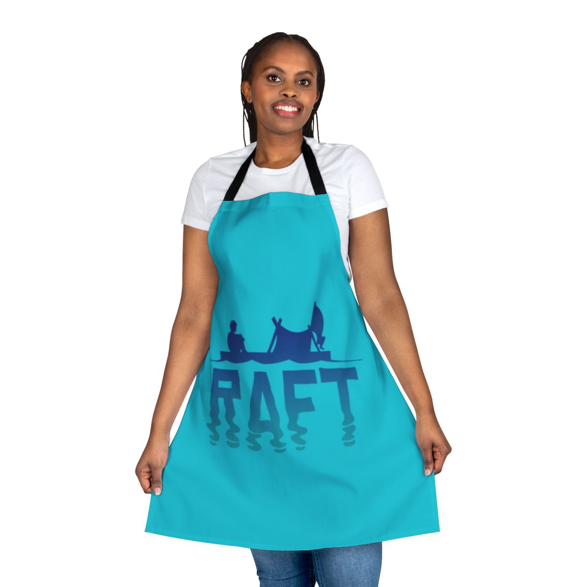 Durable raft-themed apron for cooking, crafting, or outdoor activities
