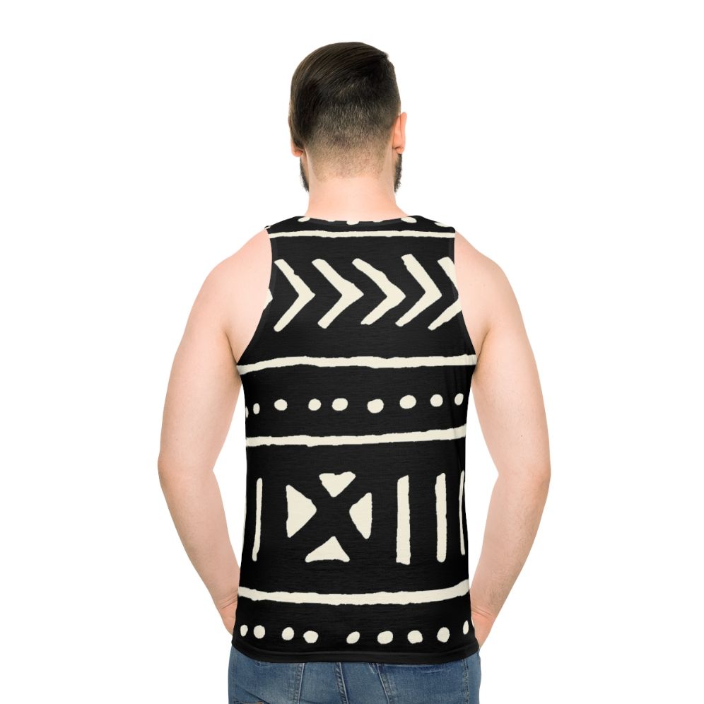 African Mud Cloth Unisex Tank Top in Black and White