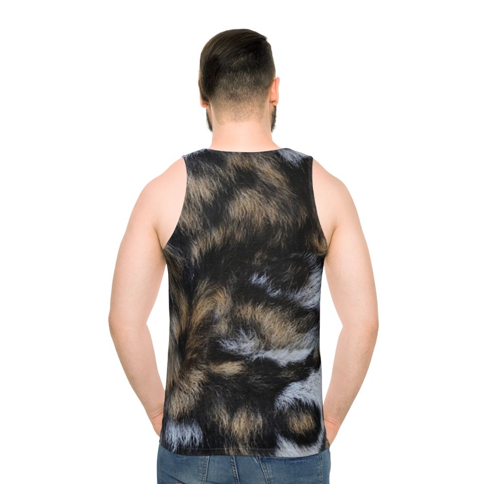 Unisex tank top with African wild dog print design