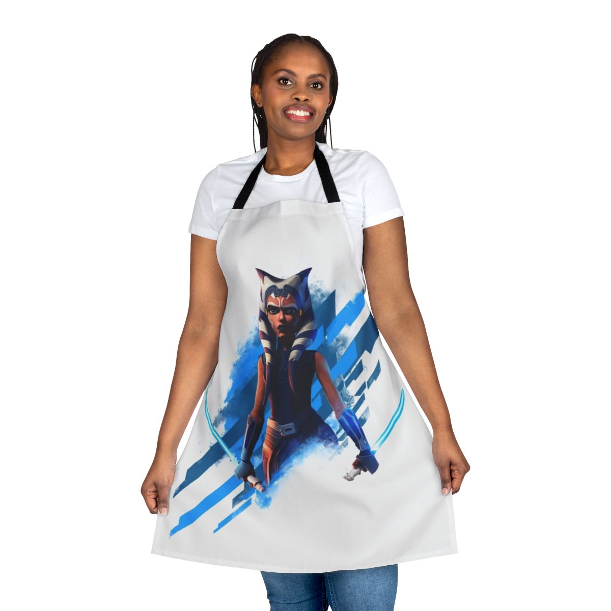Ahsoka Tano-themed apron featuring the iconic Jedi character from Star Wars