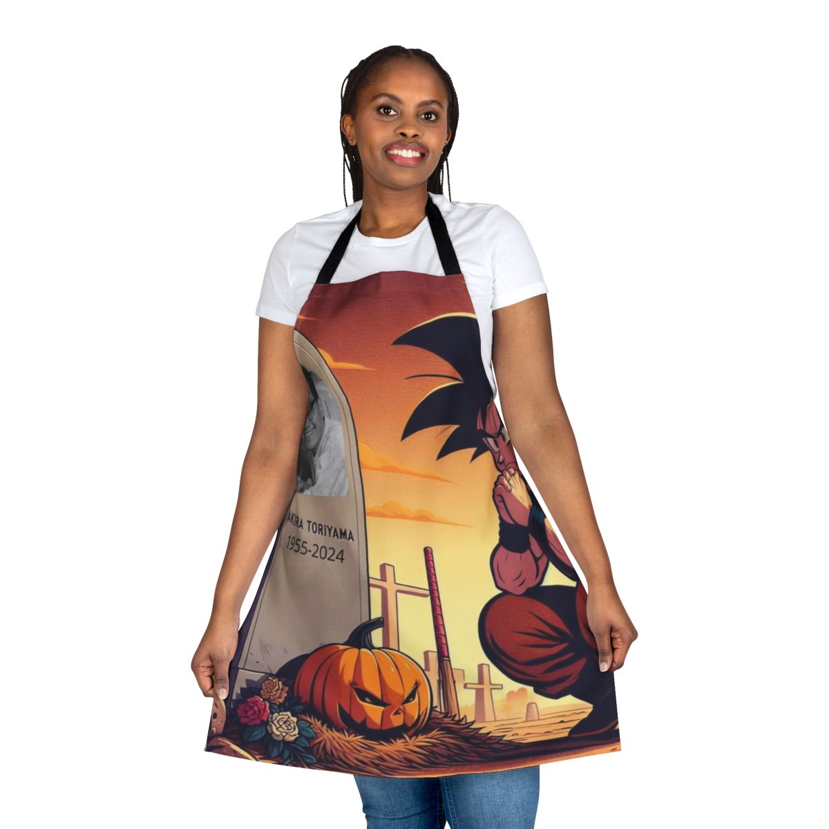 Akira Toriyama-inspired apron featuring iconic Dragon Ball characters