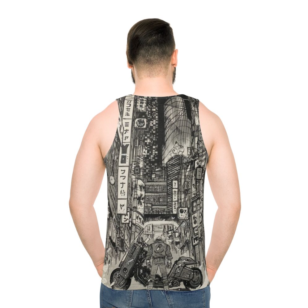 Akira unisex tank top with cyberpunk design