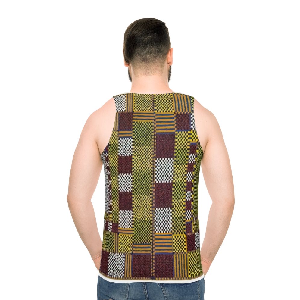 Unisex tank top with abstract art design by Alfred Jensen